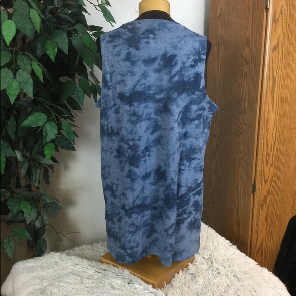 SONOMA 0X Blue dye crewneck muscle tank hi/lo NWT Sonoma - Picture 10 of 10